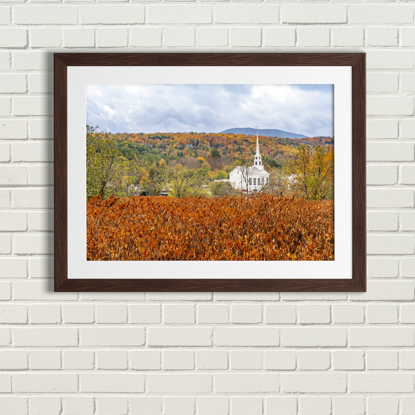 Stowe Church In Fall