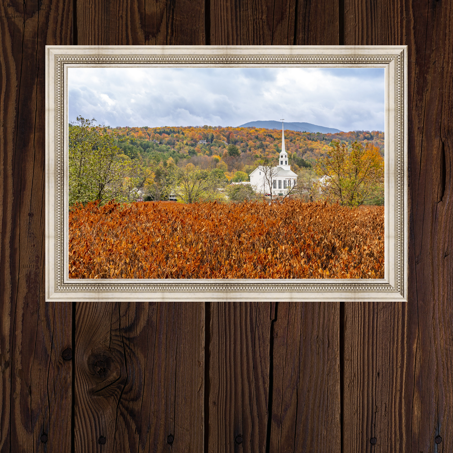 Stowe Church In Fall