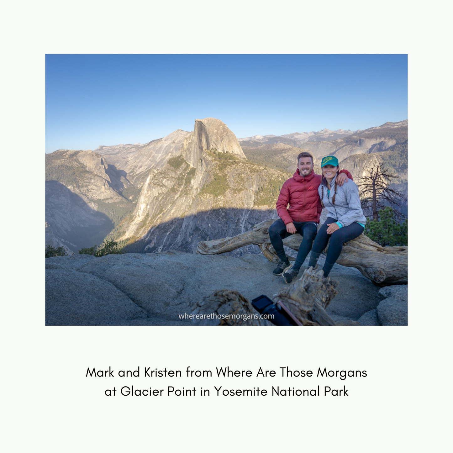 Mark and Kristen Morgan at Glacier Point in Yosemite.