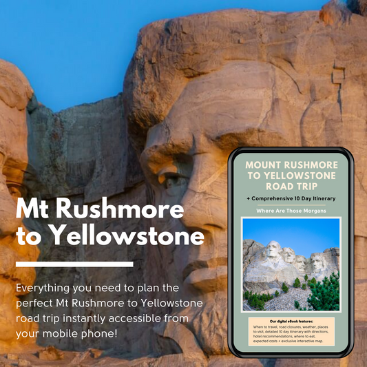 Itinerario del viaje por carretera del monte Rushmore a Yellowstone