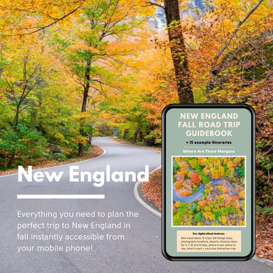 Itinerario del viaje por carretera de otoño a Nueva Inglaterra