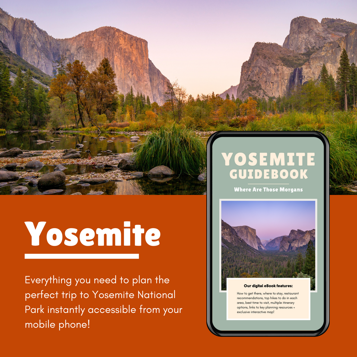 Buy Yosemite Trip Planner PDF: 3-Day Hikes, Regions & Photo Spots Guide ...