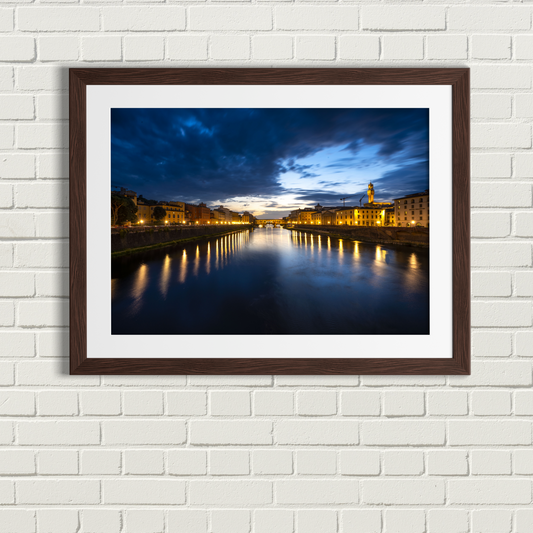 The Arno River In Florence At Dusk