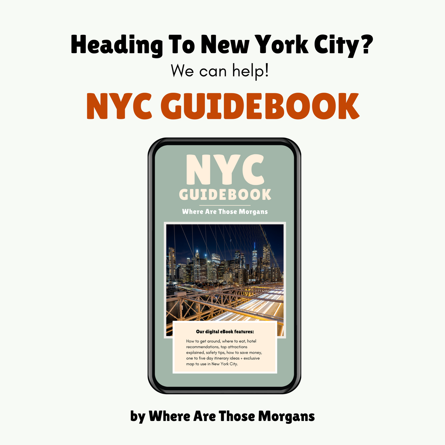 Advert for Where Are Those Morgans NYC guidebook.