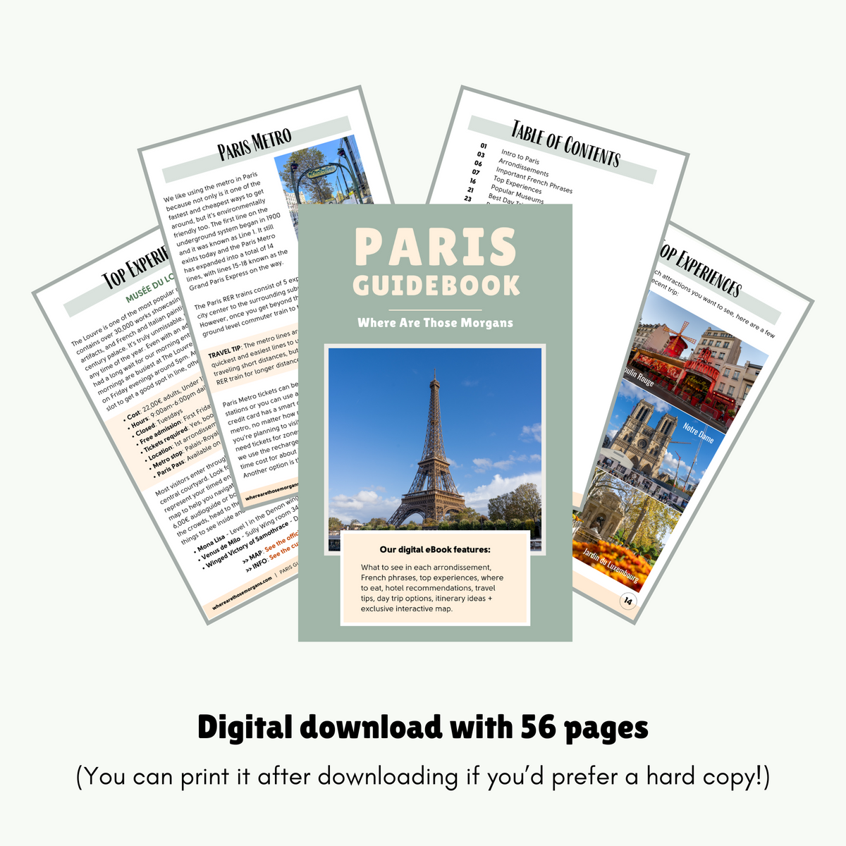 Buy Paris Trip Planner PDF: Instant Download Travel Guide – Where Are ...