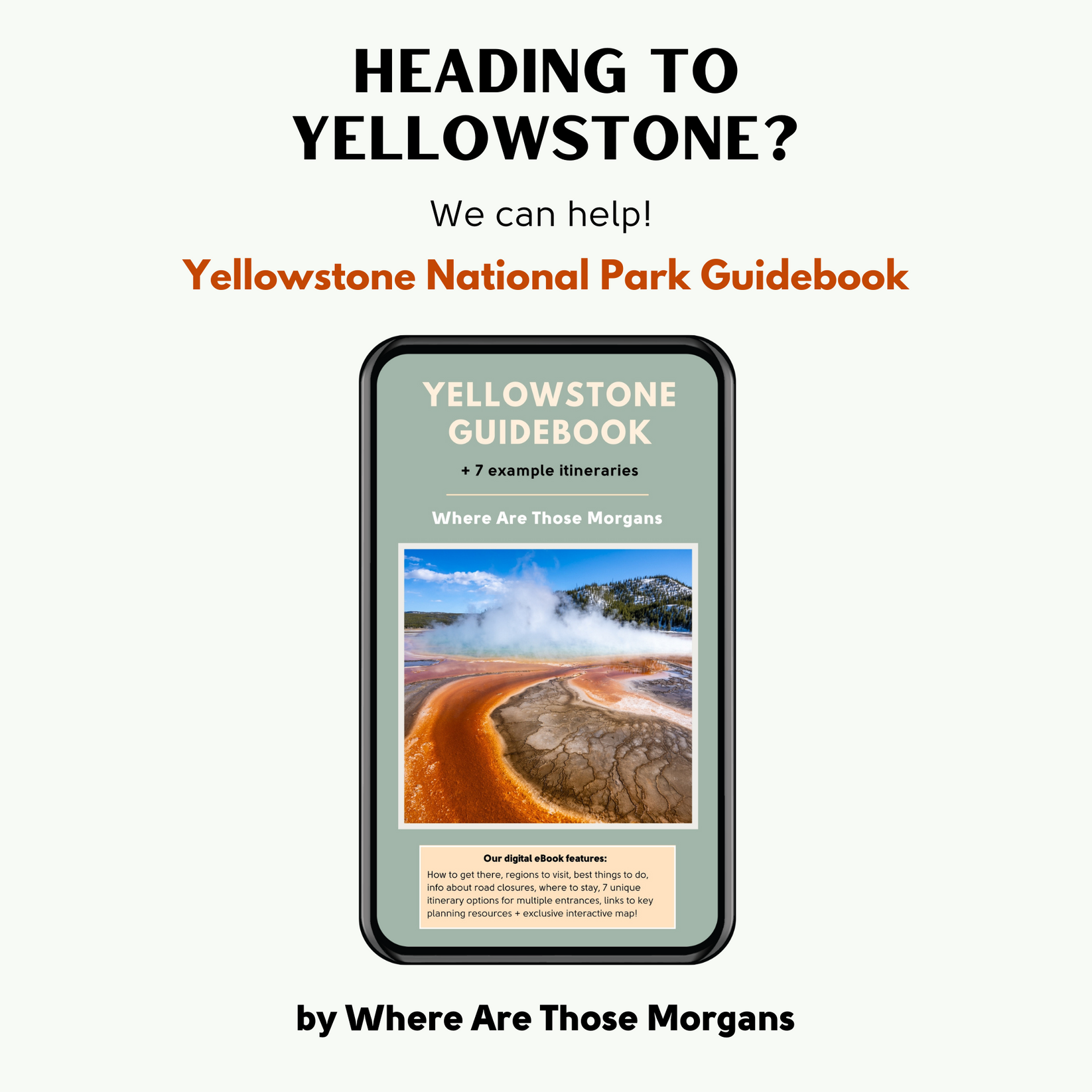 Yellowstone National Park Travel Guidebook Where Are Those